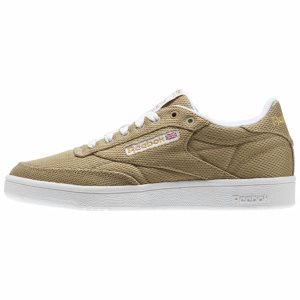 Adidasy Damskie Reebok Club C 85 Metallic Mesh Beżowe/Białe PL 28ZOSCE